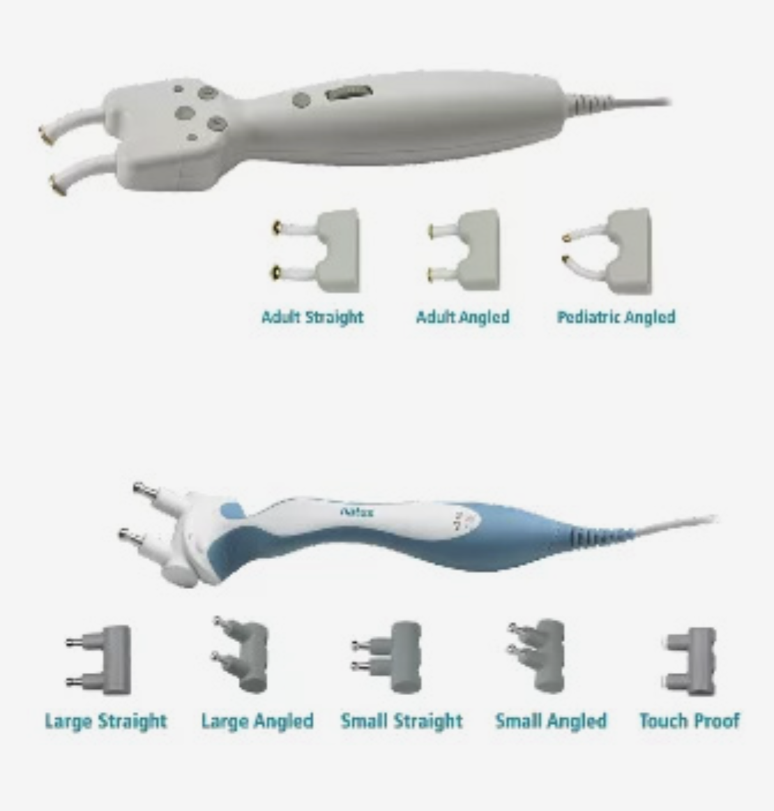 Maksimum konfor için küçük ve hafif
Hızlı işlem için programlanabilir düğmeler
Yetişkin ve çocuk kullanımına uygun, kolayca çıkarılabilen prob başlıkları
İsteğe bağlı , ergonomik tasarımlı RS10 Konfor Probu